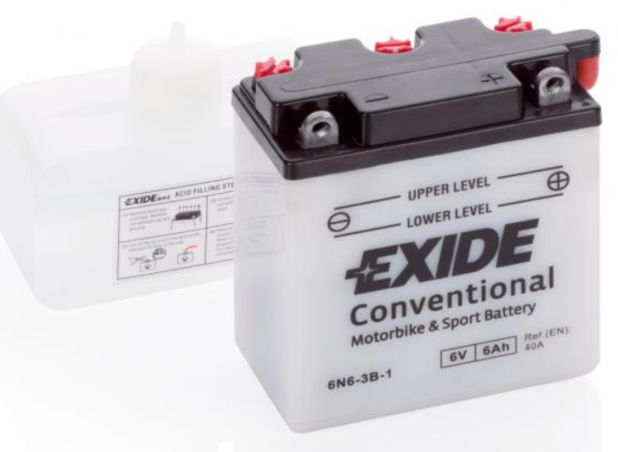 Exide Bike CONVENTIONAL 6V 6Ah 6N6-3B-1