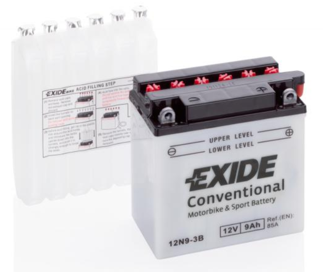 Exide Bike CONVENTIONAL 12V 9Ah 12N9-3B