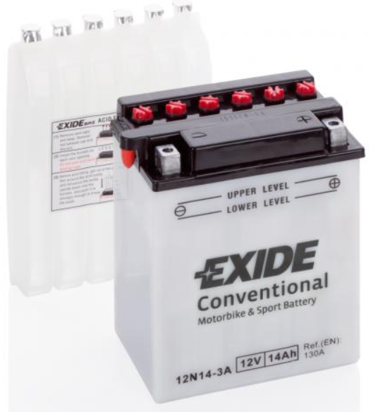 Exide Bike CONVENTIONAL 12V 14Ah 12N14-3A