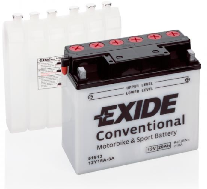 Exide Bike CONVENTIONAL 12V 20Ah 12Y16A-3A