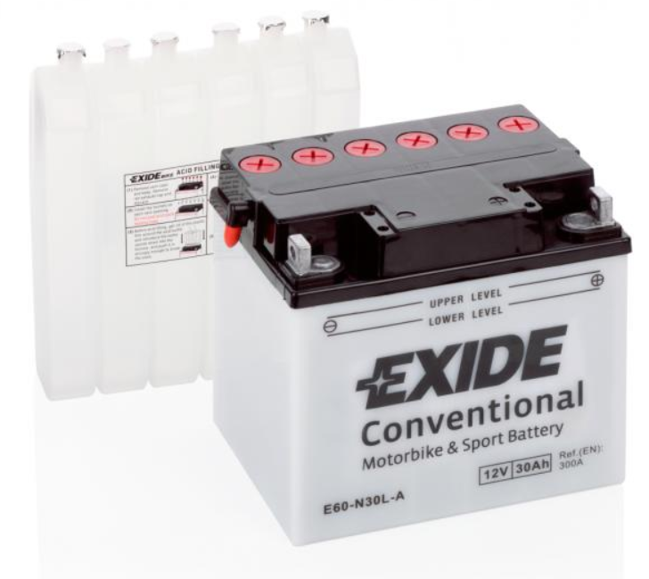 Exide Bike CONVENTIONAL 12V 30Ah E60-N30L-A