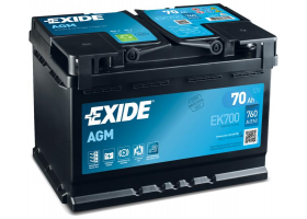 Exide Start-Stop AGM 12V 72Ah 760A EK700